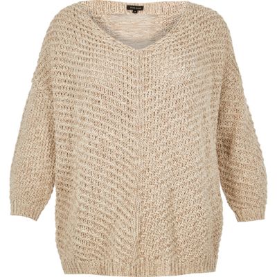 RI Plus slouchy knitted jumper